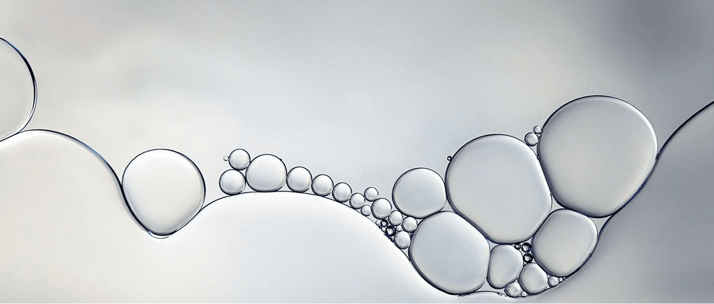 Oil bubbles in water